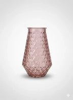 Vase ancien en verre moulé des années 70. Parme alvéolé.-{{shop name}}