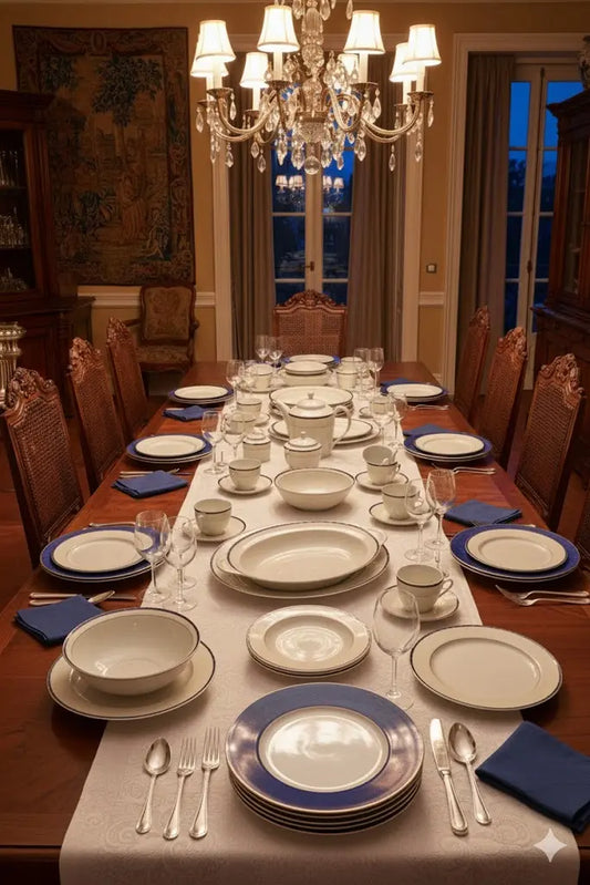 Service de table Guy Degrenne en porcelaine de Limoges complet et Jamais servi-{{shop name}}