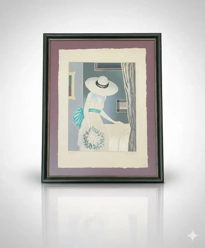 Lithographie ancienne signée, Jan Znosko, numérotée et encadrée sous verre. - Antiquités de France