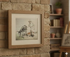 Lithographie Armand Coussens L’Âne et Son Meneur 4/100 24x28 cm Encadrée-{{shop name}}