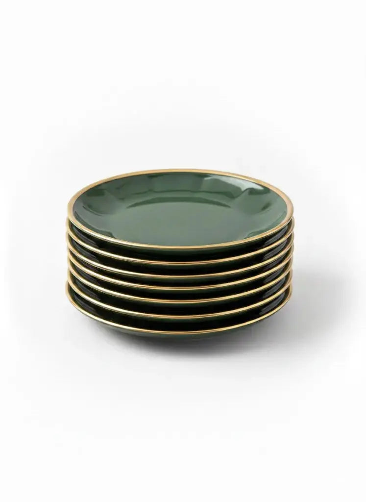 Ensemble à dessert Apilco , porcelaine des bistrots de Paris, époque art déco-{{shop name}}