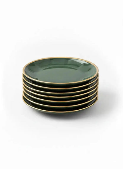 Ensemble à dessert Apilco , porcelaine des bistrots de Paris, époque art déco-{{shop name}}