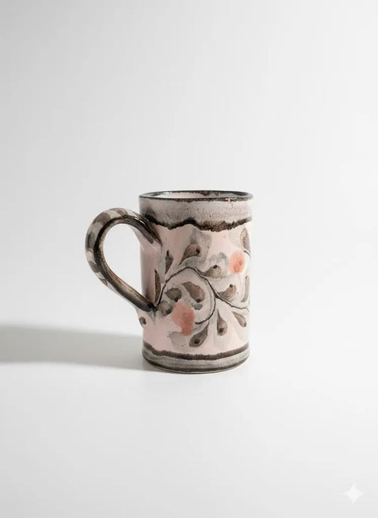 Tasse vintage en céramique, signé Porches, années 70/80, fait main, rare.-{{shop name}}