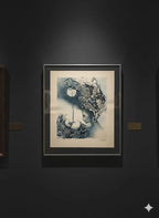 Lithographie ancienne signée, épreuve d'artiste, EDUARDO ROCA SALAZAR (CHOCO) . Vendue sans cadre-{{shop name}}