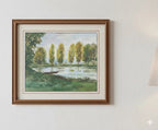 Tableau ancien signé F. Cochard, encadrée sous verre, du début XXème, peinte à l'Aquarelle.-{{shop name}}