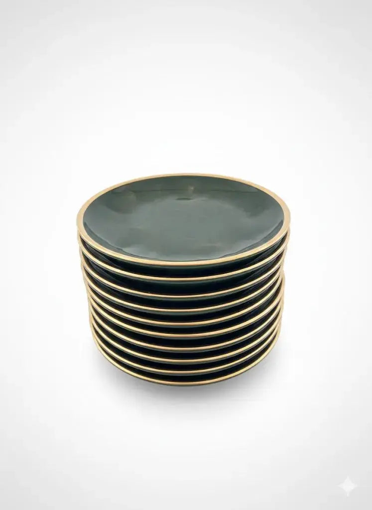 Ensemble à dessert Apilco , porcelaine des bistrots de Paris, époque art déco-{{shop name}}