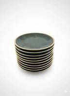 Ensemble à dessert Apilco , porcelaine des bistrots de Paris, époque art déco-{{shop name}}