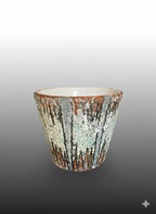 Ancien cache pot en terre cuite émaillée, école Italienne Romacréa, 1950.-{{shop name}}