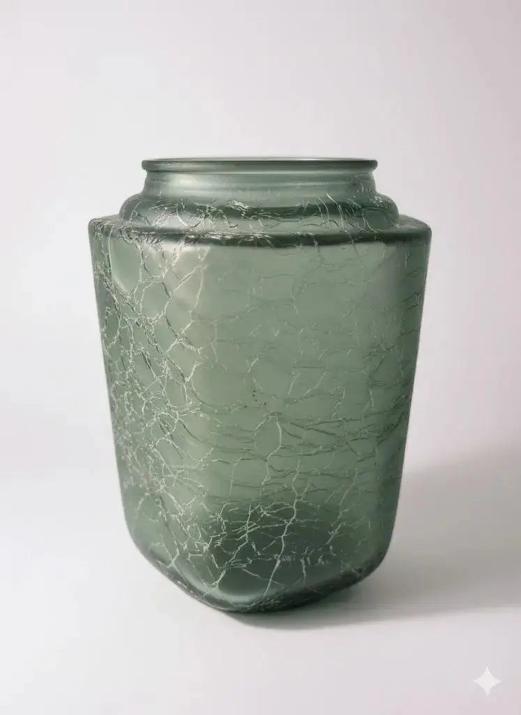 Duo de flacons en verre craquelés de la maison Marcel Franck France.-{{shop name}}