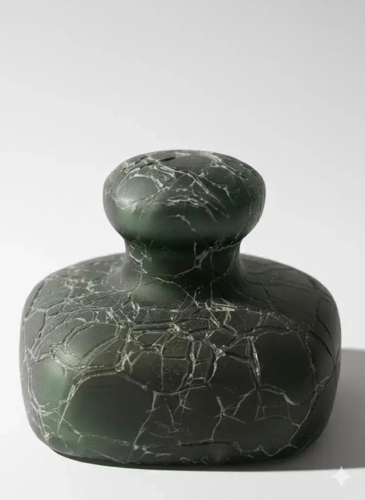 Duo de flacons en verre craquelés de la maison Marcel Franck France.-{{shop name}}