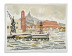 LITHOGRAPHIE signée Yves Brayer, numérotée VI/XX, Le fort St Nicolas.-{{shop name}}