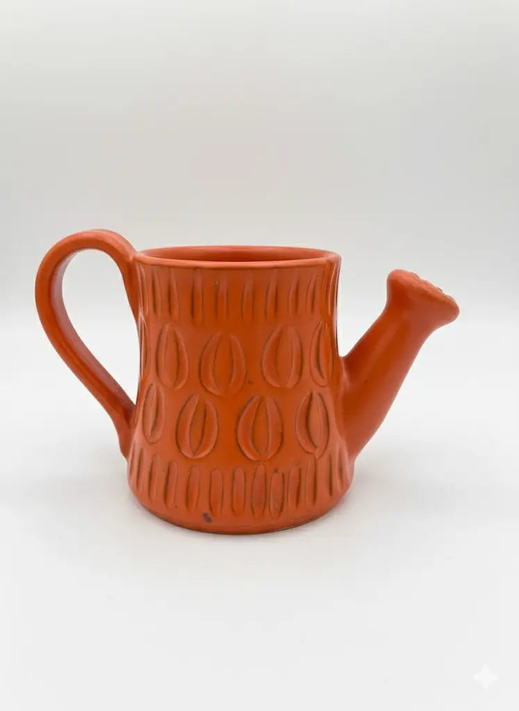 Petite verseuse vintage, en terre cuite émaillée, école Italienne Romacréa, 1960, en forme d'arrosoir.-{{shop name}}