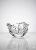 Cendrier à pipe, en CRISTAL DE Sèvres, époque art déco. Signé.-{{shop name}}