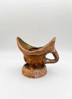 Bougeoir à main ancien, terre cuite, école Italienne Romacréa, des années 60-{{shop name}}