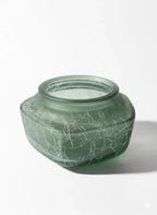 Duo de flacons en verre craquelés de la maison Marcel Franck France.-{{shop name}}
