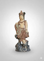 Statue chinoise ancienne Guanyin, dynastie Song ( 960-1279) terre cuite. - Antiquités de France