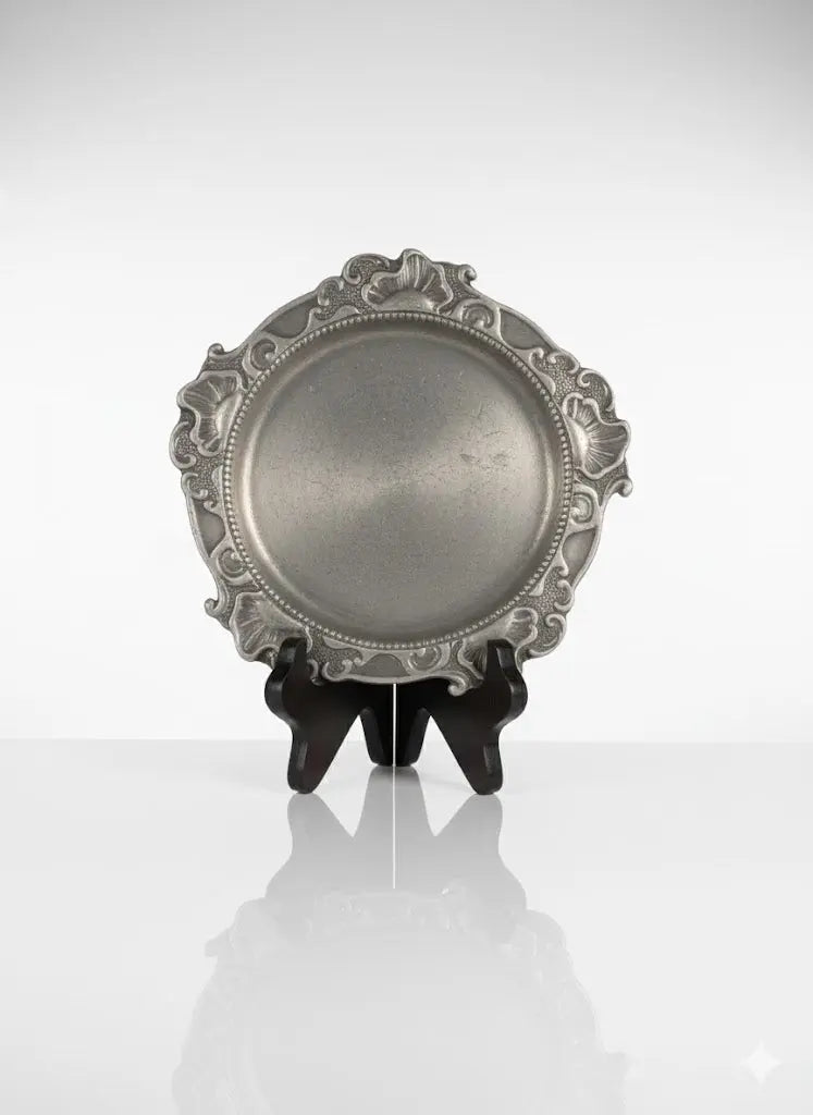 Assiette rare du XVIIIème siècle, orfèvrerie Varido, 1751, Art Populaire-{{shop name}}