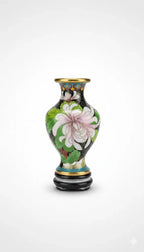 Vase miniature Chinois cloisonné, porcelaine émaillée, et laiton. Vers 1900.-{{shop name}}