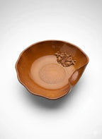 Coupe ancienne en grès, début XXème, coupe à fruits, repliée, rare. - Antiquités de France