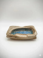 Vide-poche en grès, attribué à Barbara Delfosse, céramique ancienne, raku.-{{shop name}}