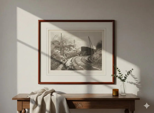 Lithographie signée de lafin du XIXème, par Gaston Gélibert (1850-1931) Encadrée et sous verre.-{{shop name}}